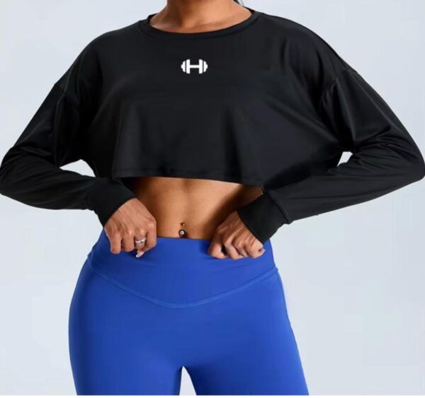 img_8404 Long Sleeve Crop Top