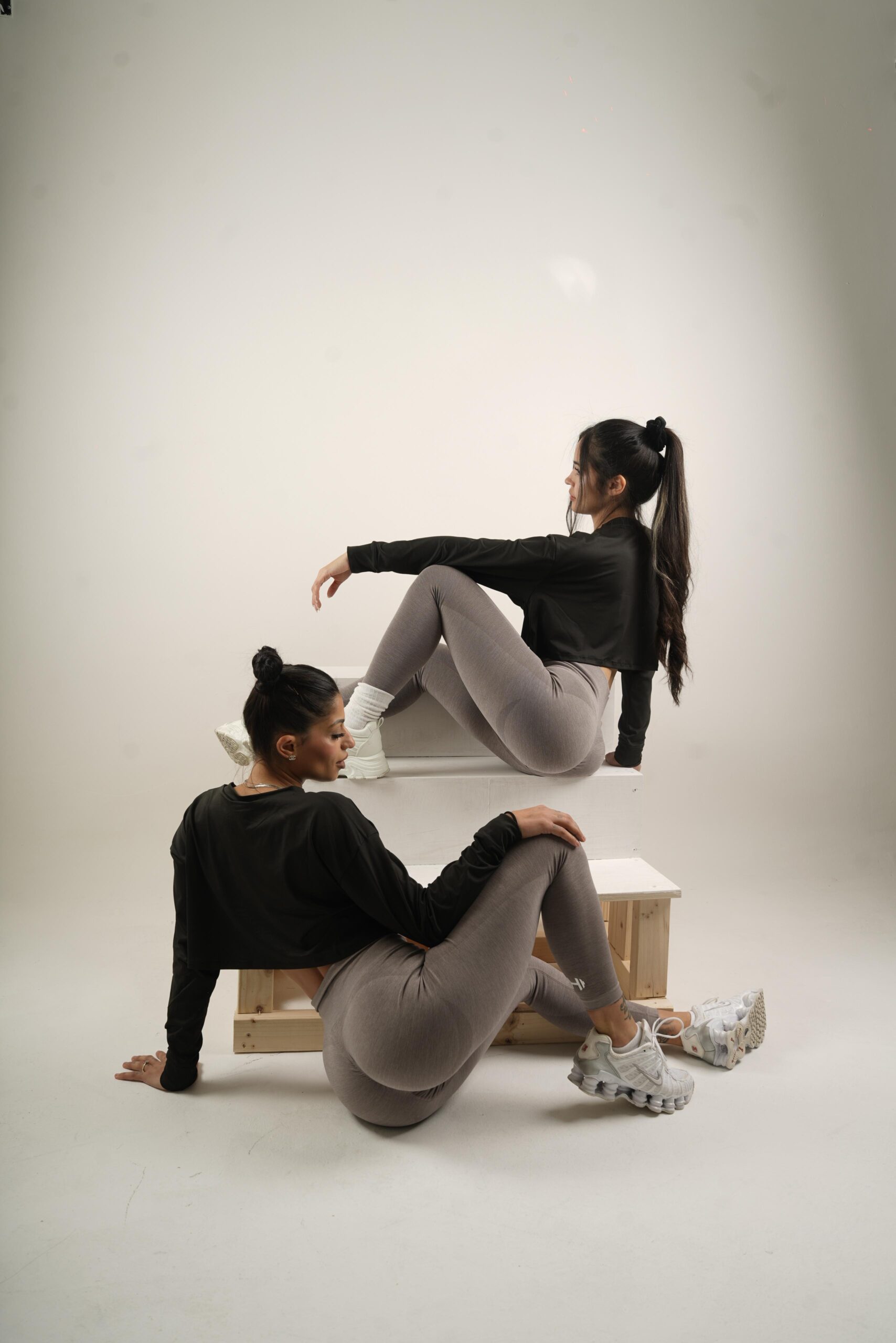 Seamless High Waisted Leggings In Grey Colour