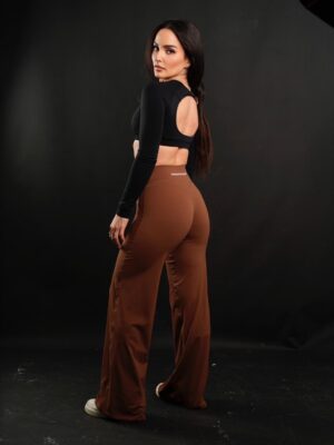 Brown Gangster Club Leg Pants