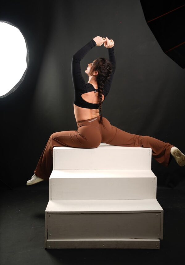 Brown Gangster Club Leg Pants