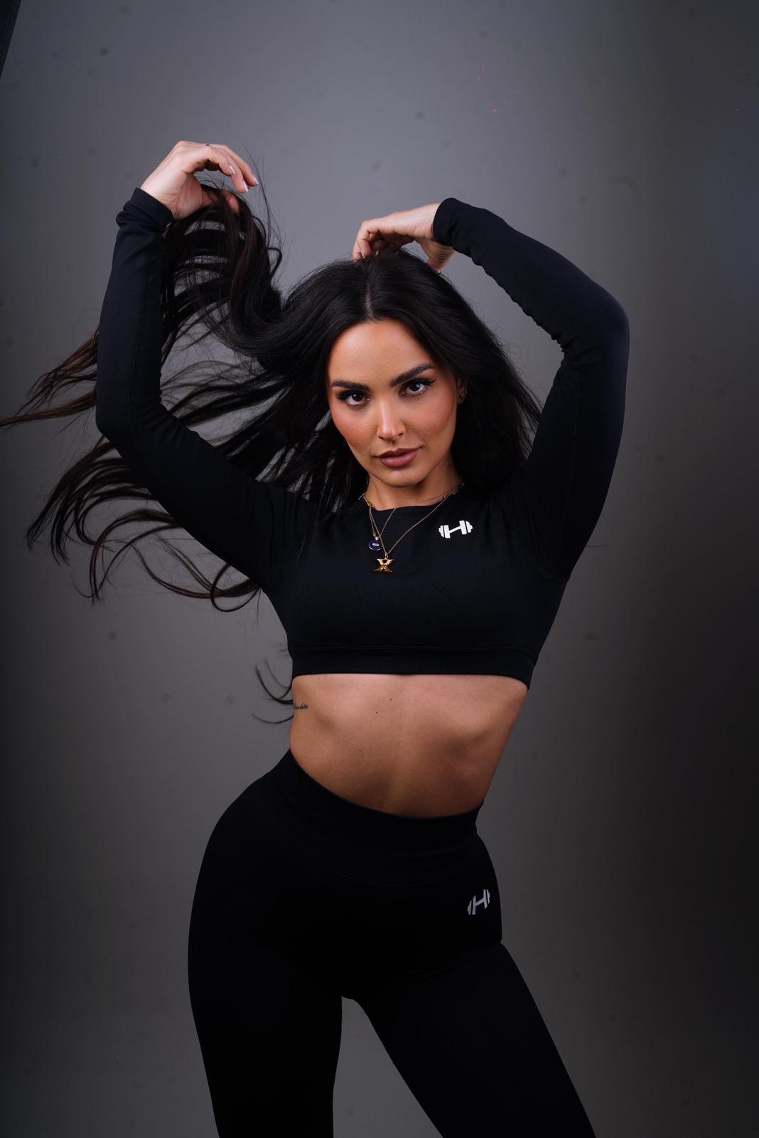 Peach Lift Seamless Set in Black