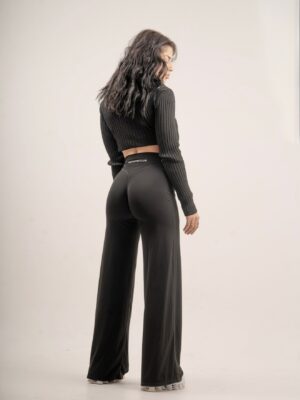 Black Gangster Club Leg Pants