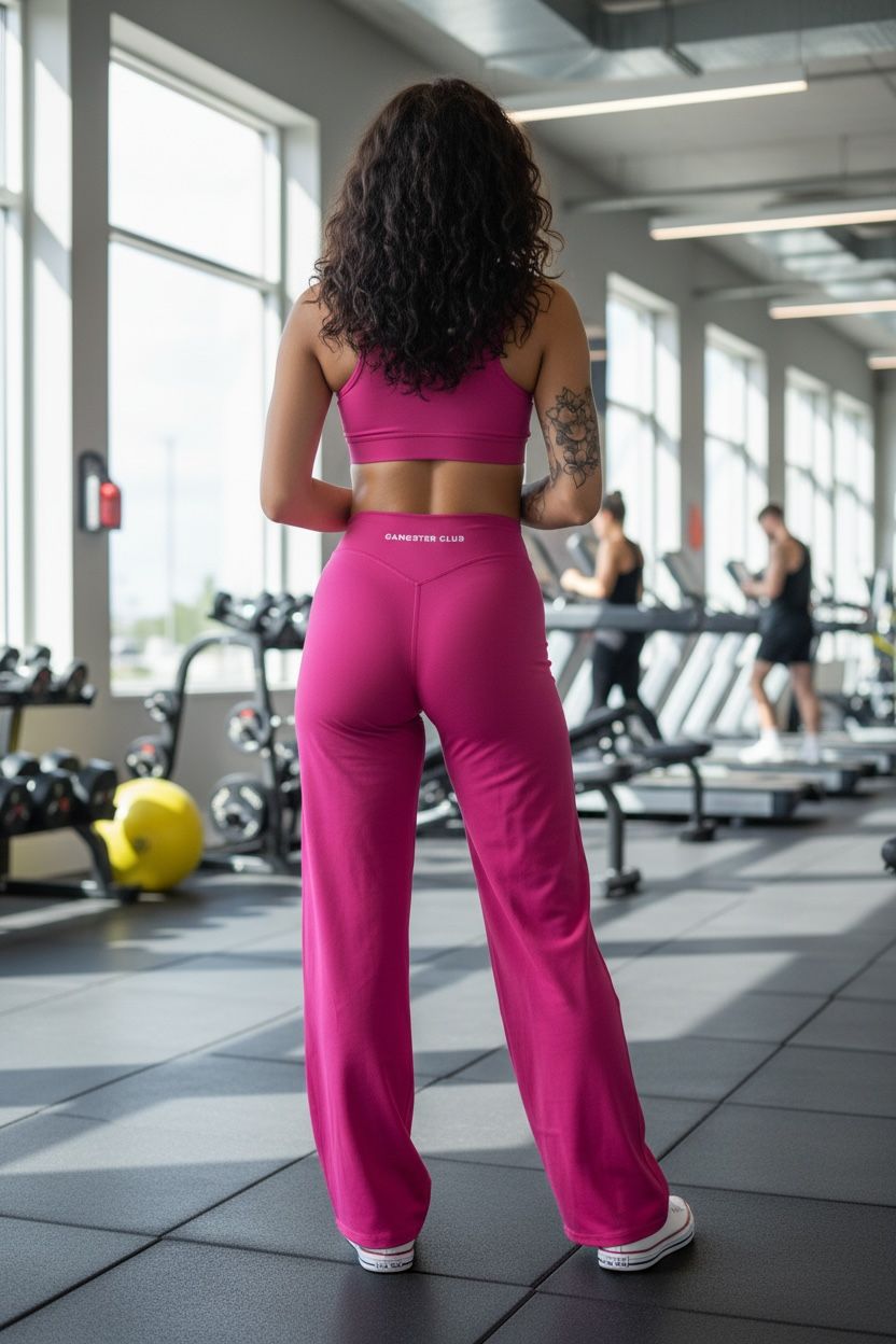 Fuchsia Gangster Club Straight Pants