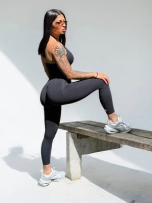 Peach Lift Black Leggings