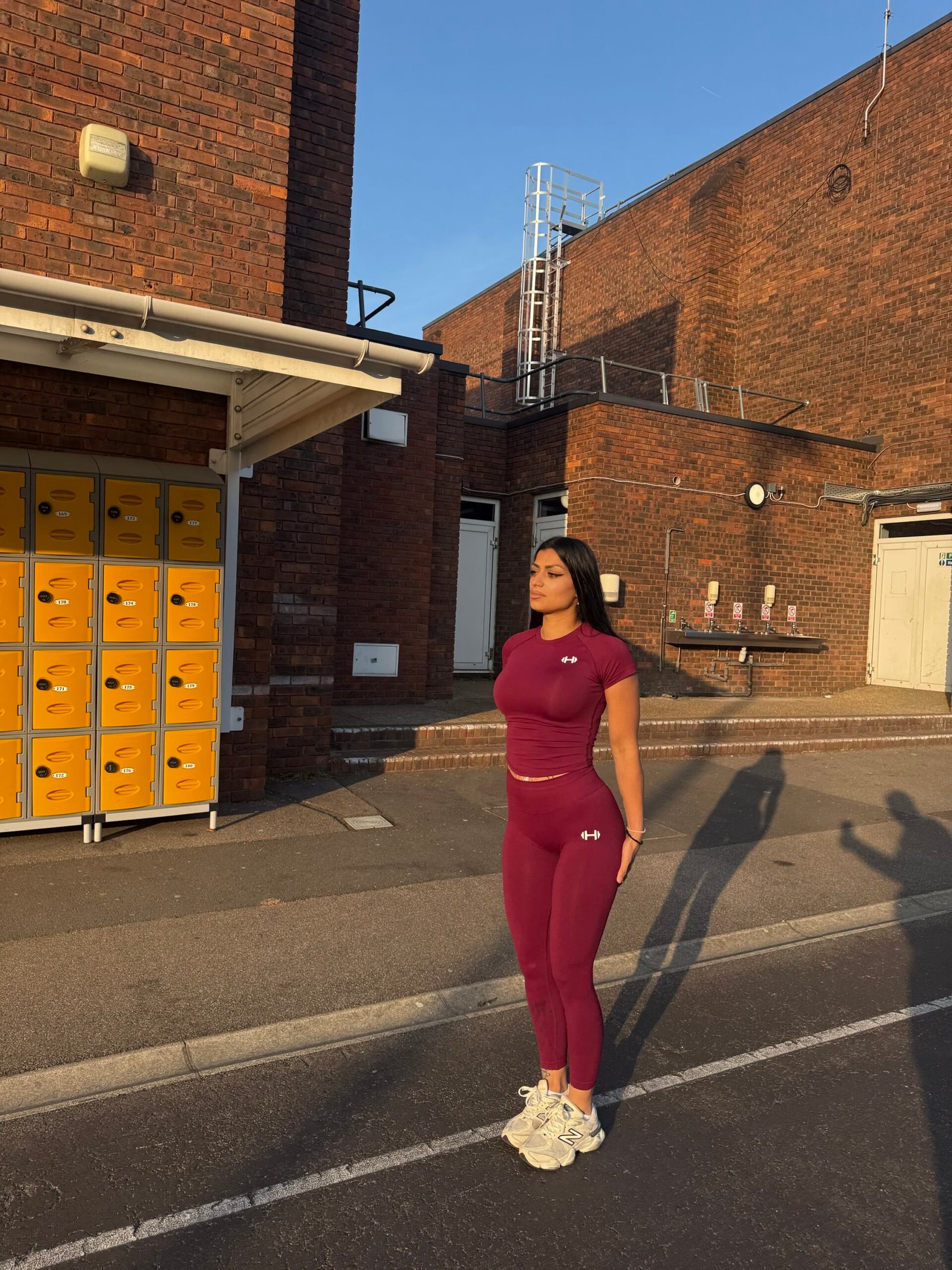 Burgundy Peach Lift Leggings