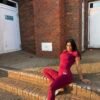 Burgundy Peach Lift Leggings